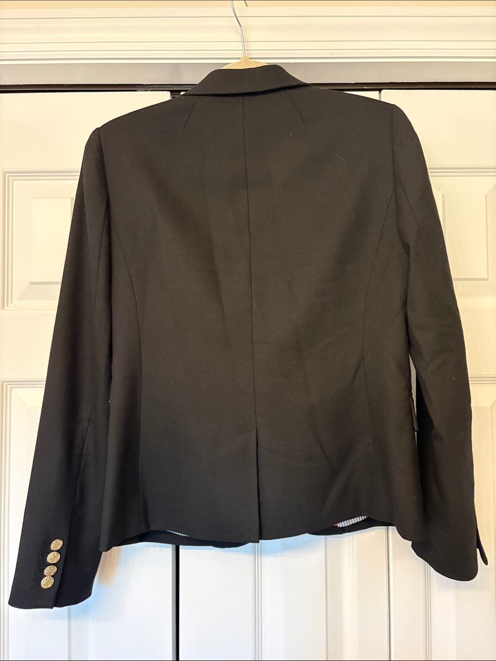 J. Crew Black Tailored Blazer with Gold Buttons - Picture 6 of 8